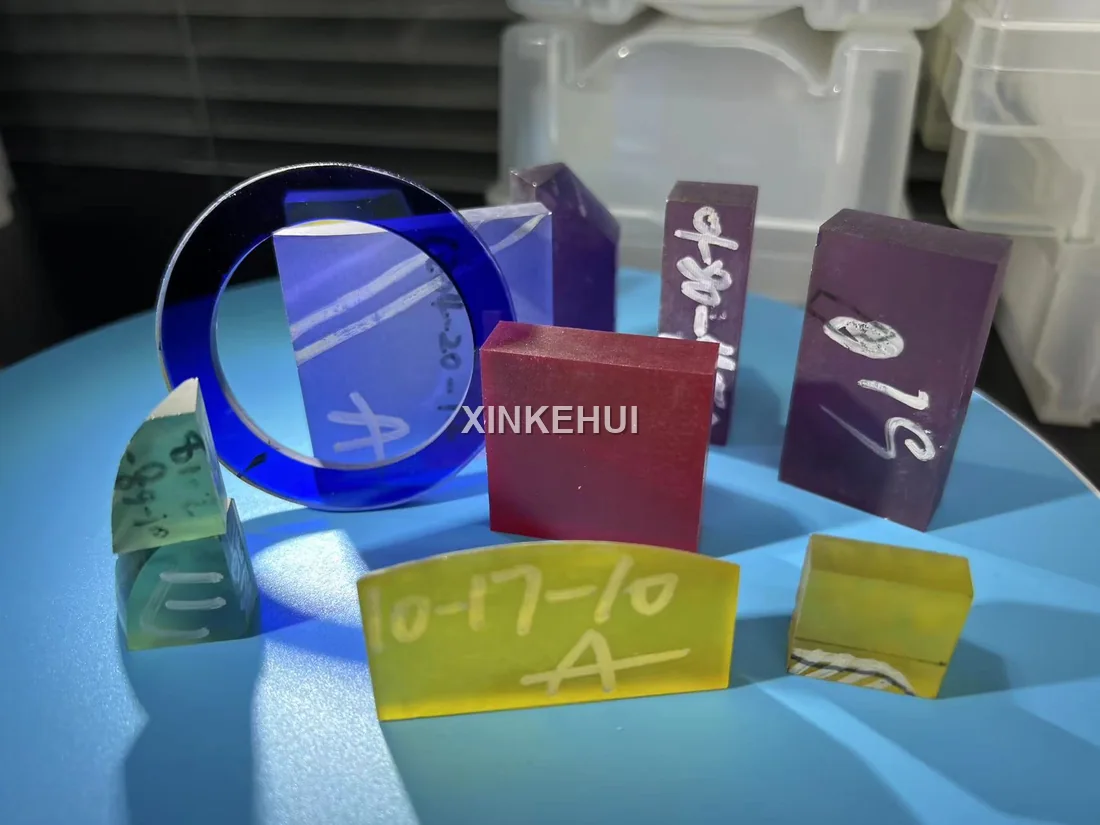 Colored sapphire blanks for optical components