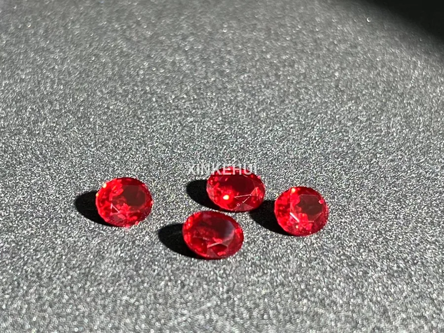 Ruby red colored sapphire stones